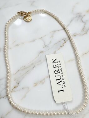 Lauren Ralph Lauren
Gold-Tone Glass Pearl Coin Pendant Necklace